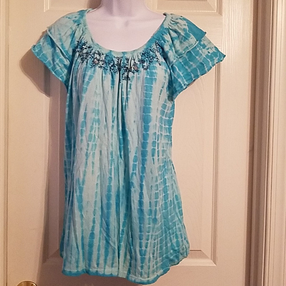 Large Fresh blue tie dye tee